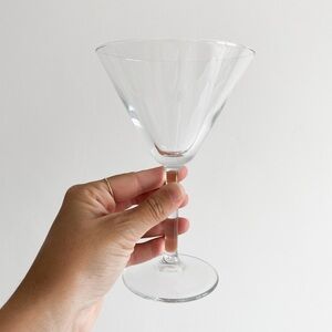 Vintage Martini Glasses with Stem - Set of 3
